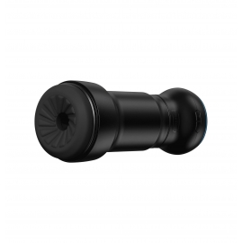 Черный мастурбатор с интерактивной насадкой PowerBlow   Feel Pocket Stroker