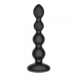 Черная анальная виброёлочка Nexus Tornado Beaded Probe с функцией вращения