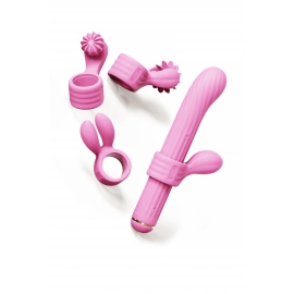 Вибратор со сменными насадками OTOUCH Magic Stick S1 Plus, силикон, фиолетовый, 21,3 см