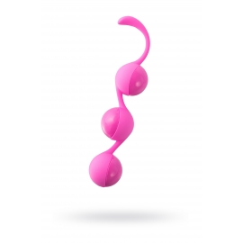 Вагинальные шарики Seven Creations, силикон, розовые, диам. 3,5 см