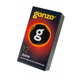 Презервативы Ganzo, juice, латекс, аромат, 18 см, 5,2 см, 12 шт