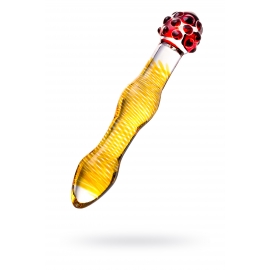 Двусторонний фаллоимитатор Sexus Glass, стекло, прозрачный, 18 см