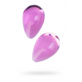 Вагинальные шарики Sexus Glass, стекло, розовые, диам. 2,7 см
